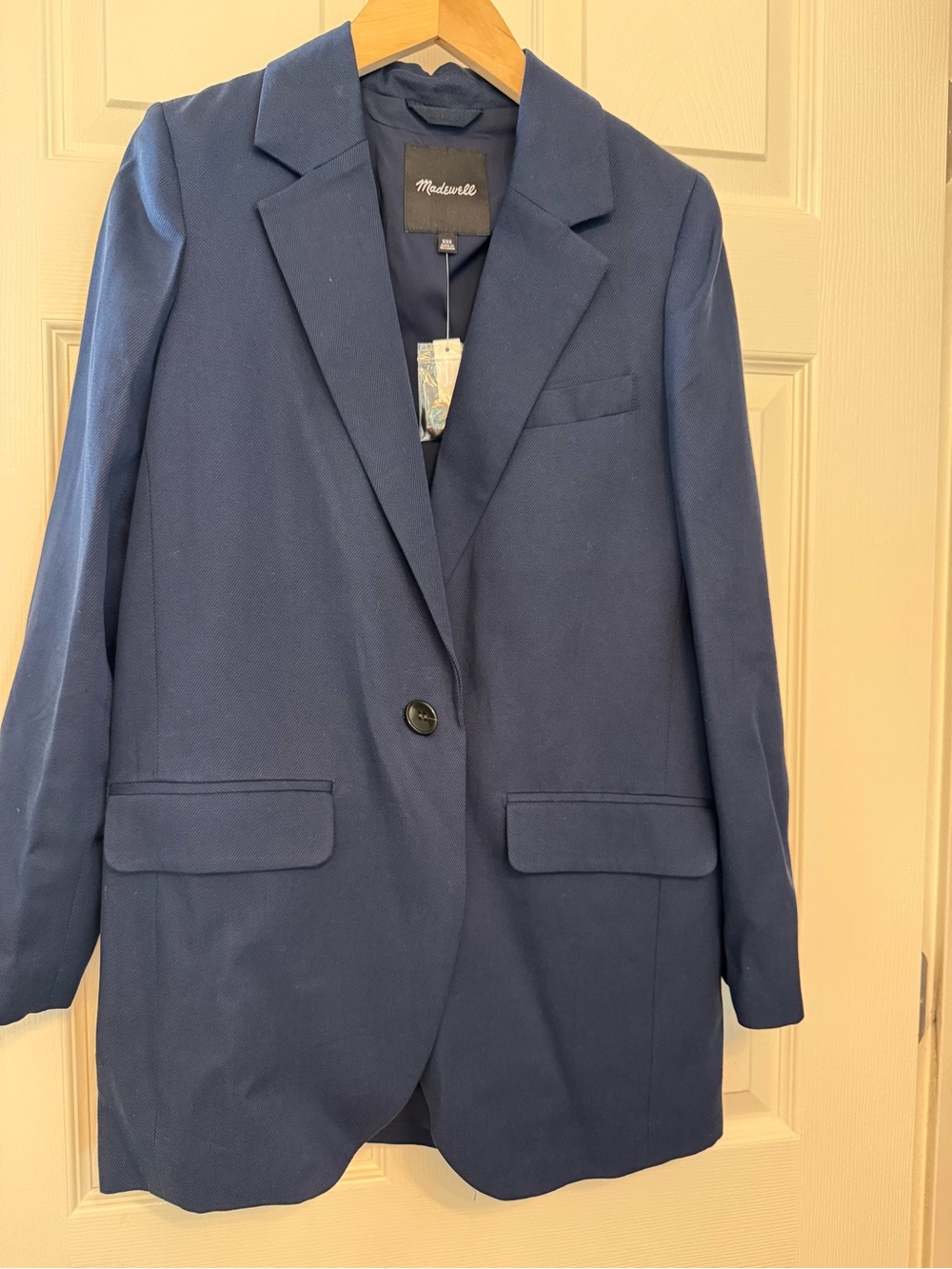 New - Madewell women’s navy Single-Button Blazer